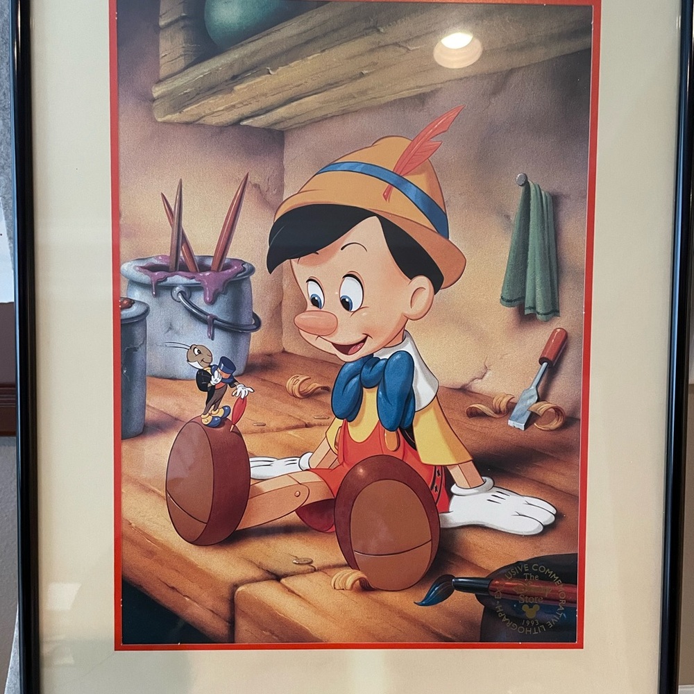 Disney 1993 Pinocchio lithograph from the Disney Store